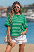 Bright Green Stripe Top