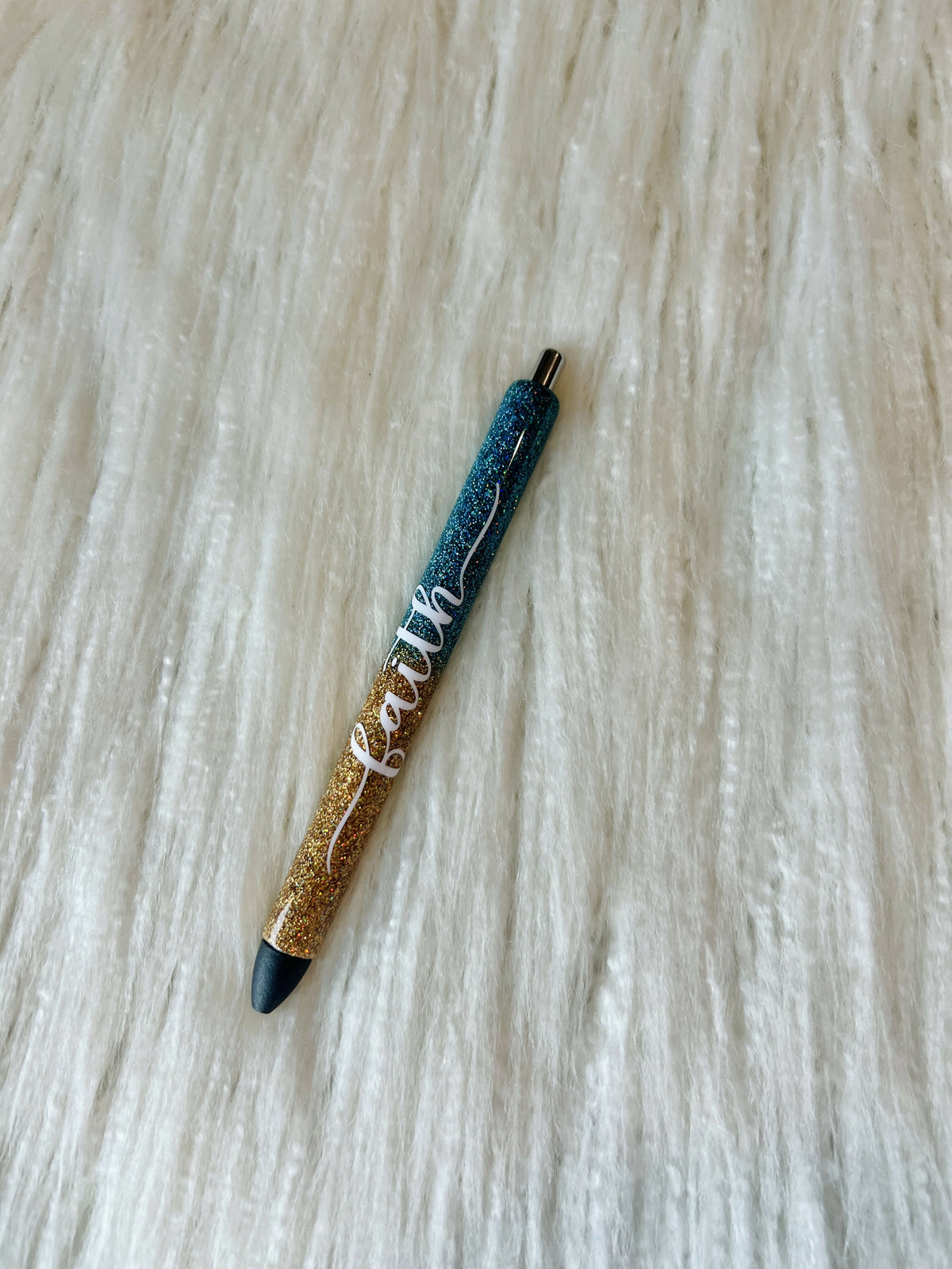 Gold & Teal Faith Pen