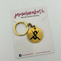 Gold Key Chain "Swords Up"