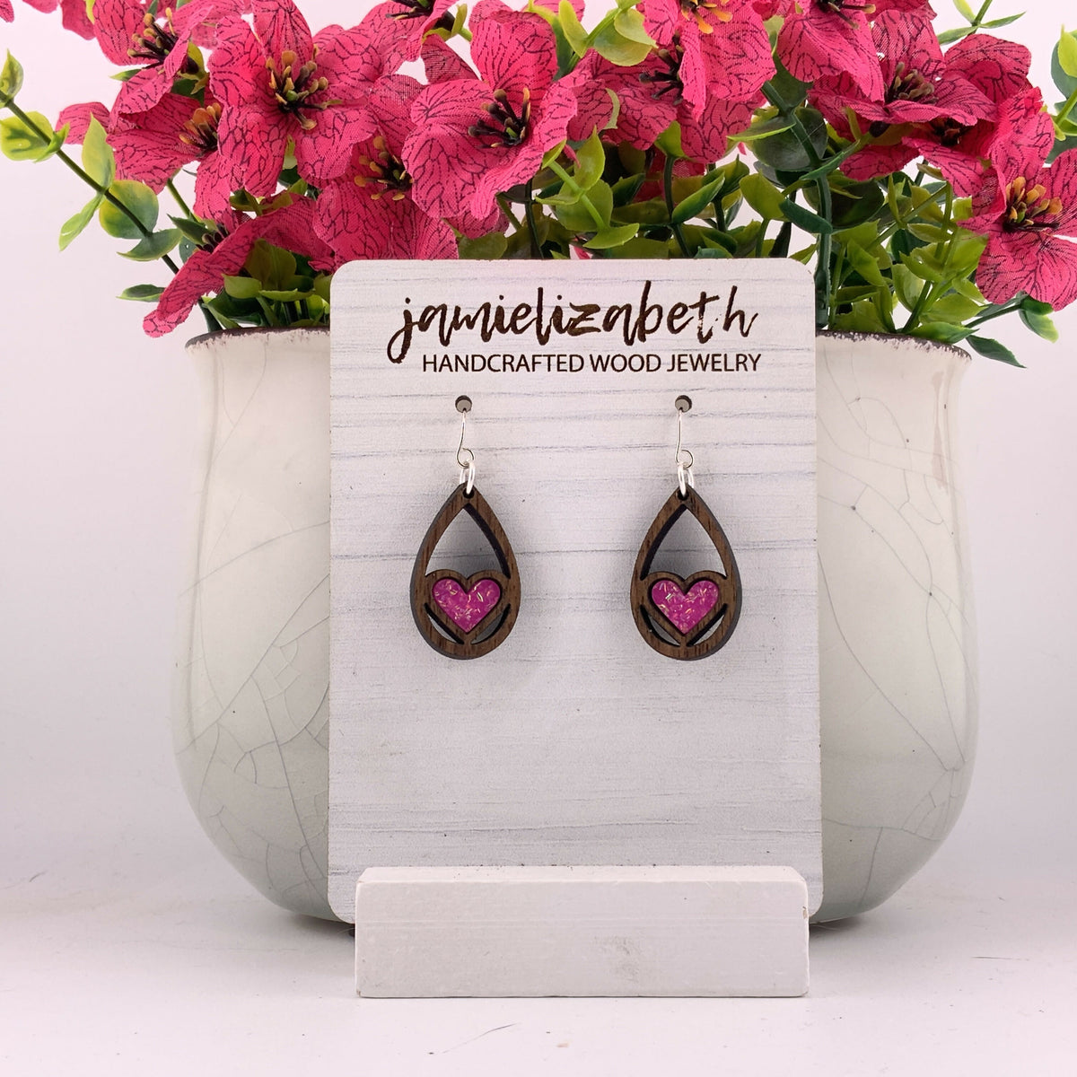 Hot Pink Glitter Hearts