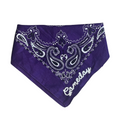 Purple GAMEDAY chainstitch bandana