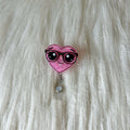 Heart w/ Glasses Badge Reel