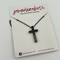 Black Cross Necklace - " Chosen"